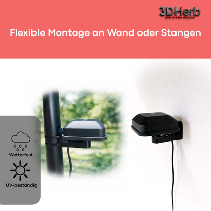 Premium RTK Wandhalterung kompatibel mit Segway Navimow Antenne – Wand- & Rohrmontage, inkl. Schrauben, Dübel & Kabelbinder, wetterbeständig (Segway Navimow, i105, i108, i110 & H-Serie)