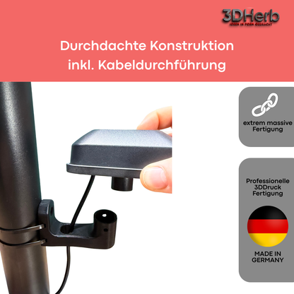 Premium RTK Wandhalterung kompatibel mit Segway Navimow Antenne – Wand- & Rohrmontage, inkl. Schrauben, Dübel & Kabelbinder, wetterbeständig (Segway Navimow, i105, i108, i110 & H-Serie)