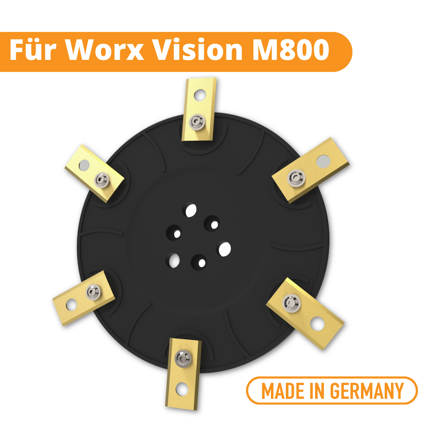Messerscheibe für Worx Landroid Vision M800 WR208E, 6 Fach / 6 Klingen Messer Scheibe, Mähteller in bewährter Qualität - Made in Germany