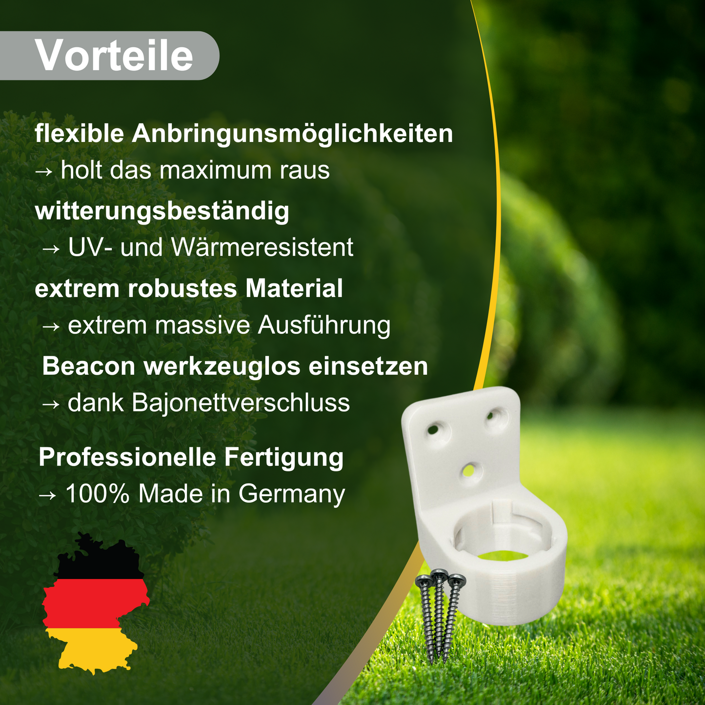 Für Ecovacs GOAT G1 Mähroboter Beacon Wandhalterung Adapter - inkl. Schrauben
