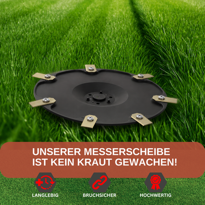 7 Klingen Messerscheibe kompatibel mit Roborock RockNeo Q105 & Q110 inkl. Klingen, hochwertiges Mähroboter Upgrade