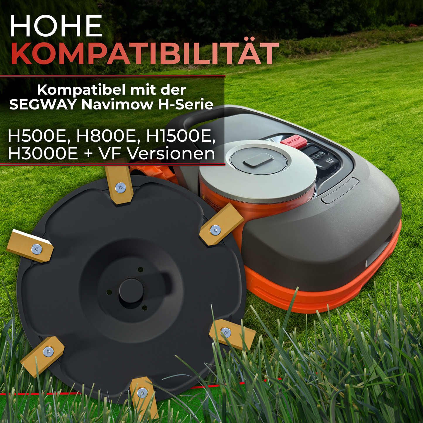6er Messerscheibe für Segway Navimow H Serie (H500E, H800E, H1500E & H3000E-VF) 6 Klingen Messerteller - Spritzguss
