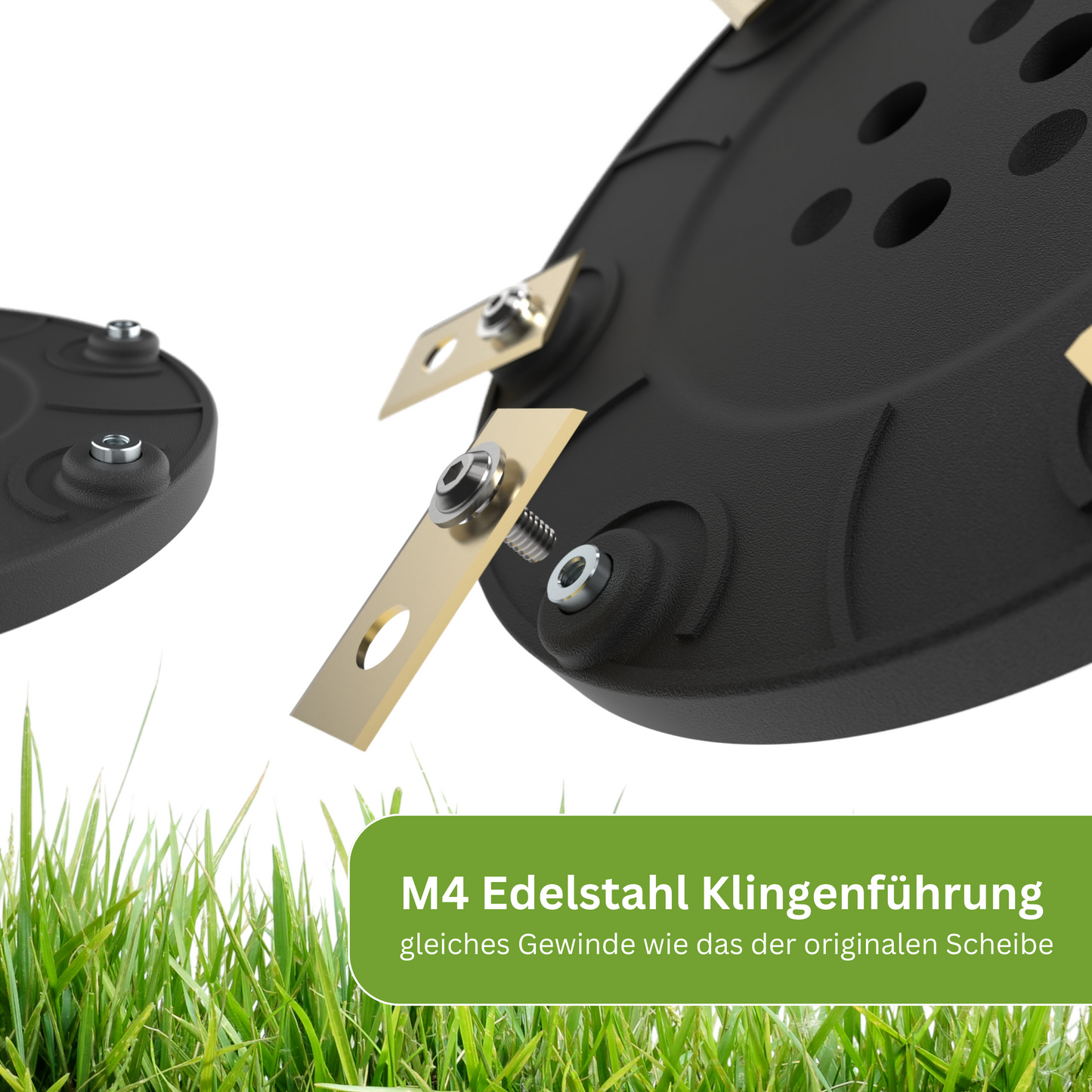 Messerscheibe für Worx Landroid 6 Fach / 6 Klingen Scheibe L1500 L2000 WR153E WR155E (185mm Durchmesser - 220mm Schnittweite)… Mähteller Tuning in bewährter Qualität