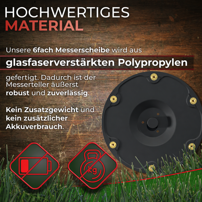 6er Messerscheibe für Segway Navimow H Serie (H500E, H800E, H1500E & H3000E-VF) 6 Klingen Messerteller - Spritzguss