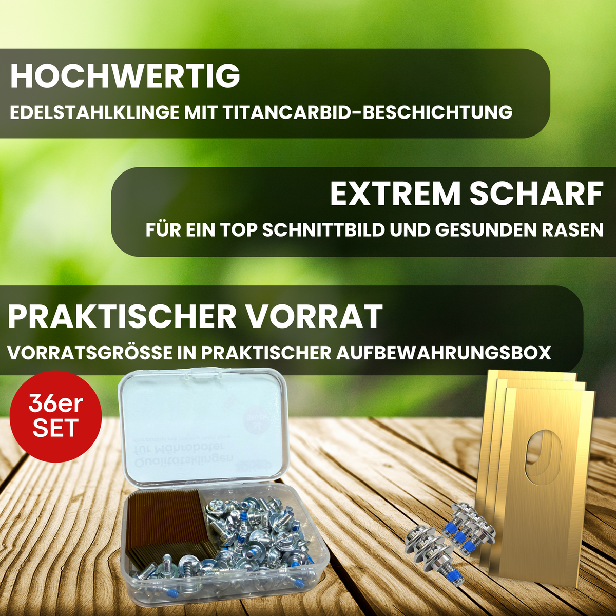 36 x Messer - Klingen für Dreame Mova, Viax, Lidax