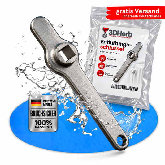 Entlüftungsschlüssel Heizungsschlüssel Heizkörper Entlüftungsgriff Heizung V2A 3DHerb