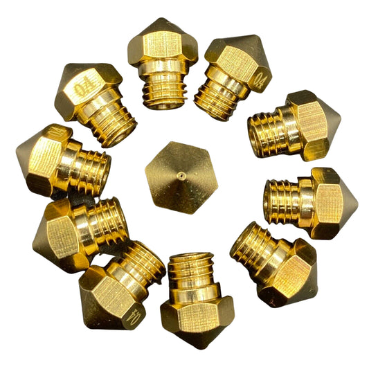 MK10 Messing Düse Nozzle M7 für 3D Drucker Qidi Tech uvm. 0.4mm x-max i-mate