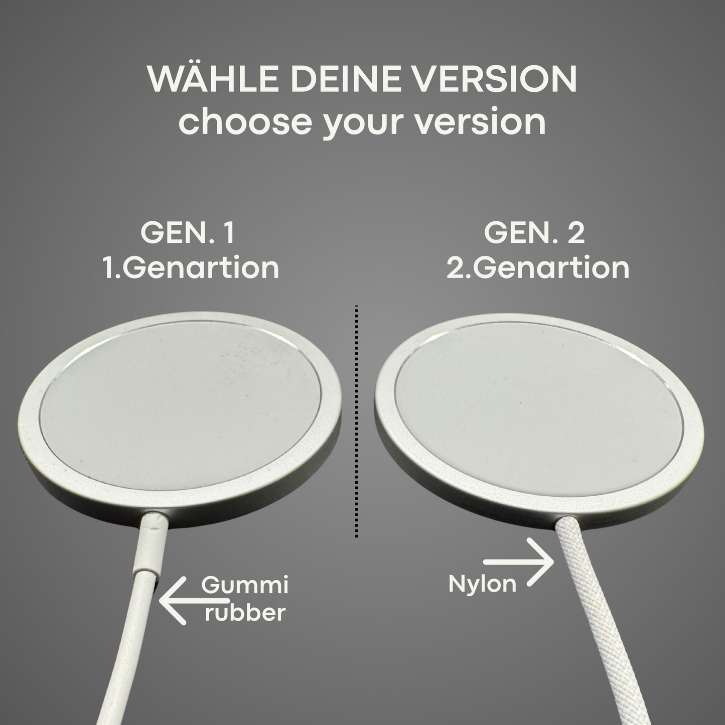 Für Apple MagSafe - Halter Unterputz DIY Einbaurahmen Schreibtisch, etc ... V01