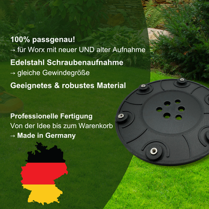 Messerscheibe für Worx Landroid 6 Fach / 6 Klingen Scheibe L1500 L2000 WR153E WR155E (185mm Durchmesser - 220mm Schnittweite)… Mähteller Tuning in bewährter Qualität
