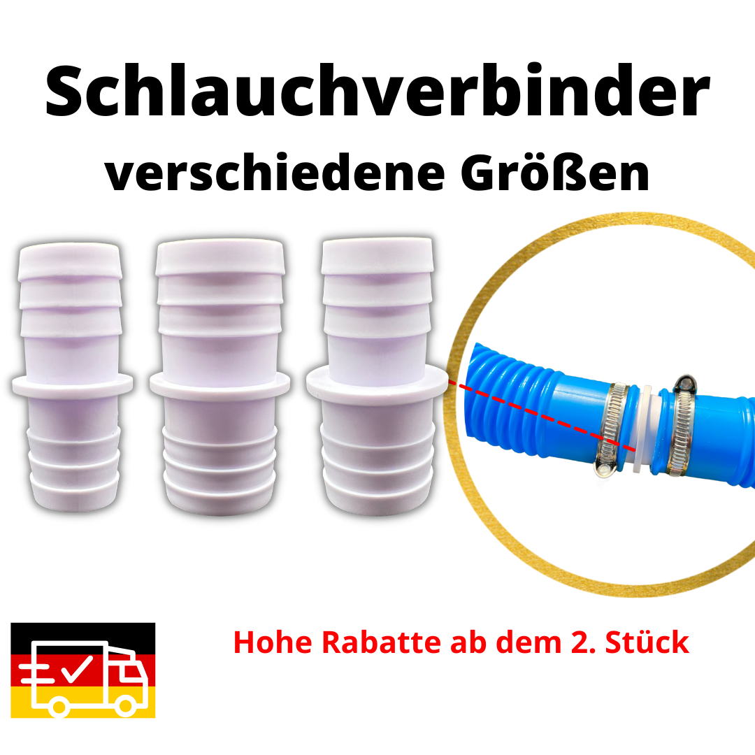 Pool Schlauchverbinder 32-38mm - Schlauchtülle Poolschlauch Adapter