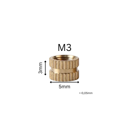 100Stk M3x5x3 Gewindeeinsatz Einschmelzmutter Heat Set Insert Bambu Lab P1P u.ä