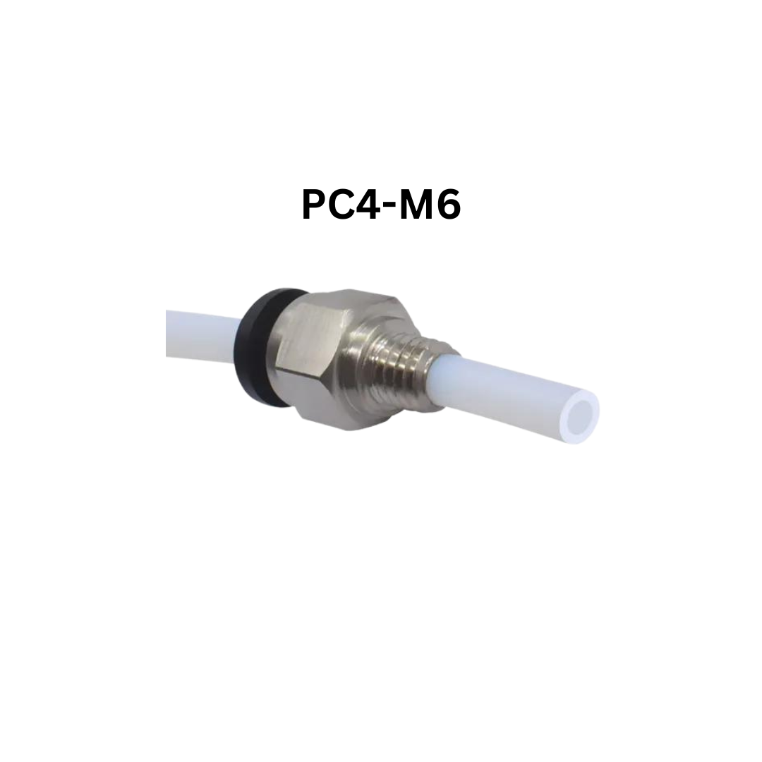 PC4-M6 PC4-01 M10 Steckverbinder 3D-Drucker Pneumatik PTFE Verbinder Push Fit