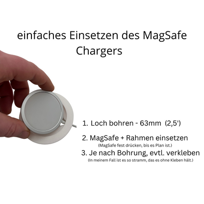 Für Apple MagSafe Halter - Unterputz DIY Einbaurahmen Schreibtisch V02