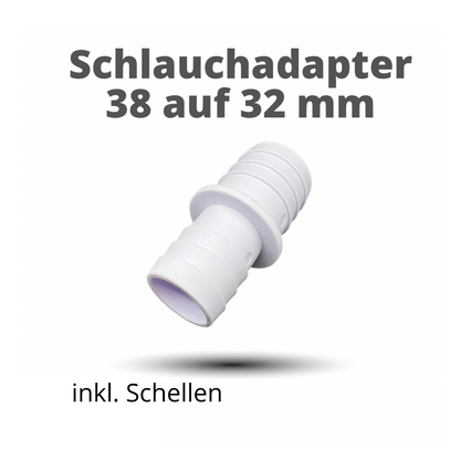 Pool Schlauchverbinder 32-38mm - Schlauchtülle Poolschlauch Adapter