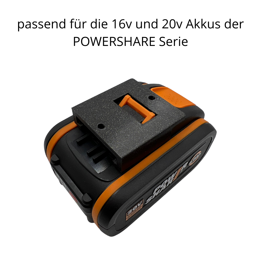 Für Worx Akku Wand Halterung 16V 20V Batterie Halter Power Share Akkuhalterung