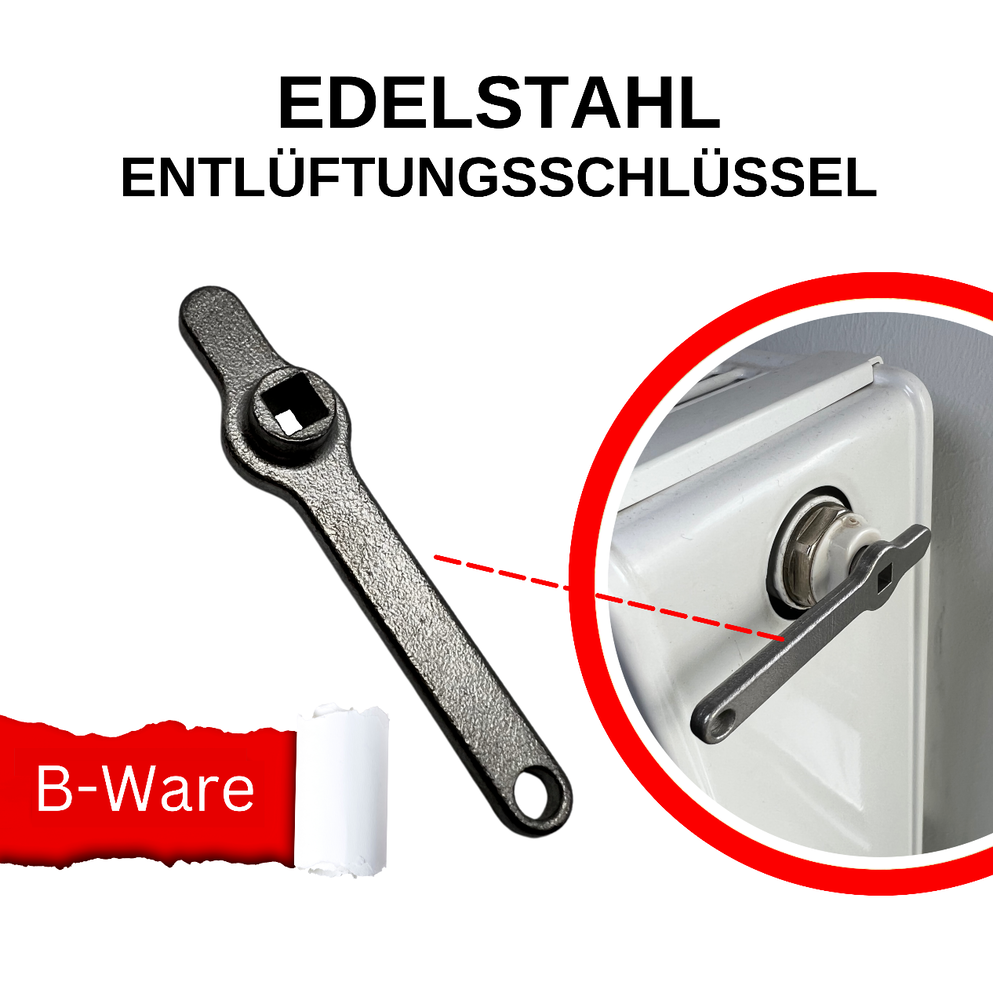 Entlüftungsschlüssel Heizungsschlüssel Heizkörper Entlüftungsgriff V2A B-WARE - Versandkostenfrei in DE