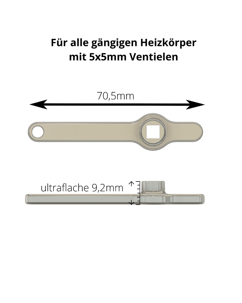 Entlüftungsschlüssel Heizungsschlüssel Heizkörper Entlüftungsgriff V2A B-WARE - Versandkostenfrei in DE