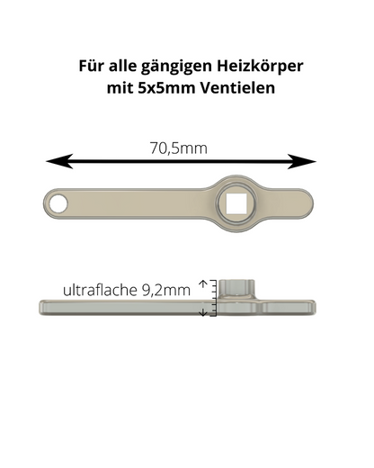 Entlüftungsschlüssel Heizungsschlüssel Heizkörper Entlüftungsgriff V2A B-WARE - Versandkostenfrei in DE
