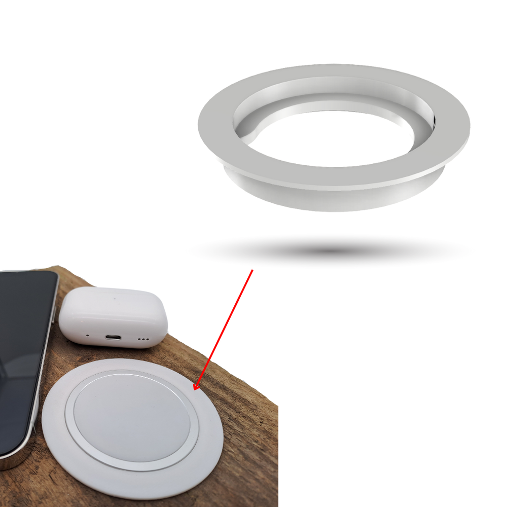 Für Apple MagSafe - Halter Unterputz DIY Einbaurahmen Schreibtisch, etc ... V01