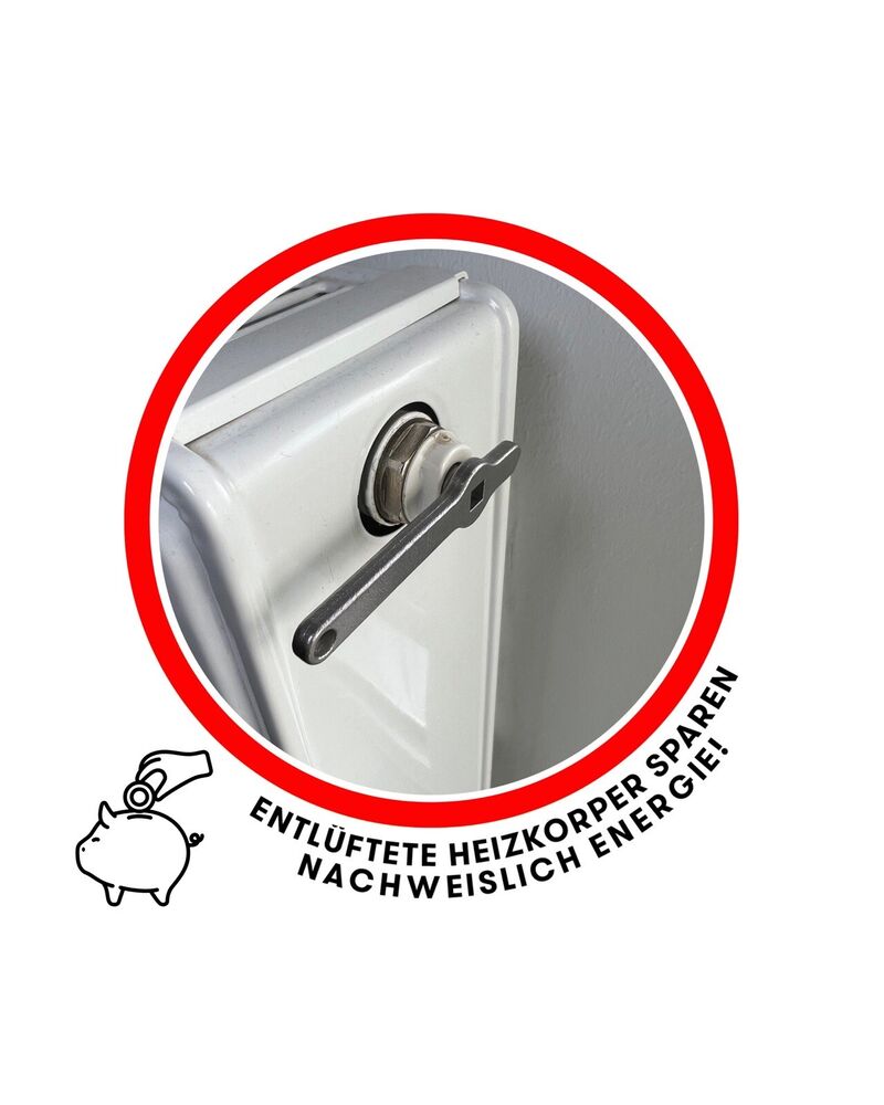 Entlüftungsschlüssel Heizungsschlüssel Heizkörper Entlüftungsgriff V2A B-WARE - Versandkostenfrei in DE