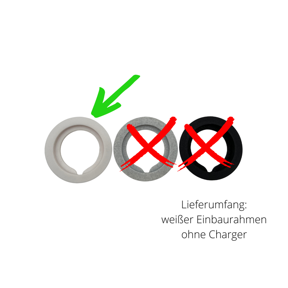 Für Apple MagSafe - Halter Unterputz DIY Einbaurahmen Schreibtisch, etc ... V01